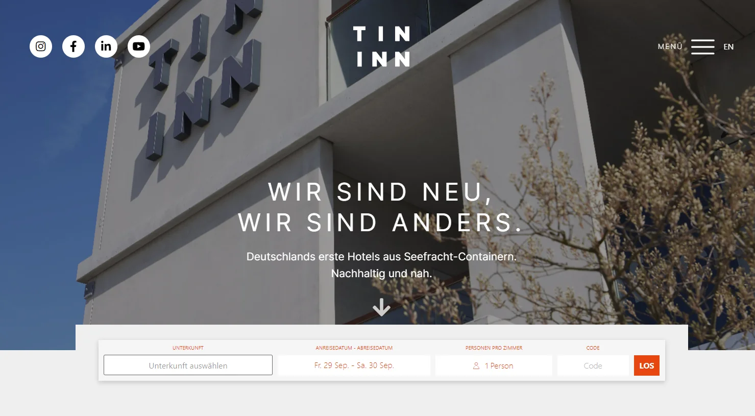 TIN INN Homepage